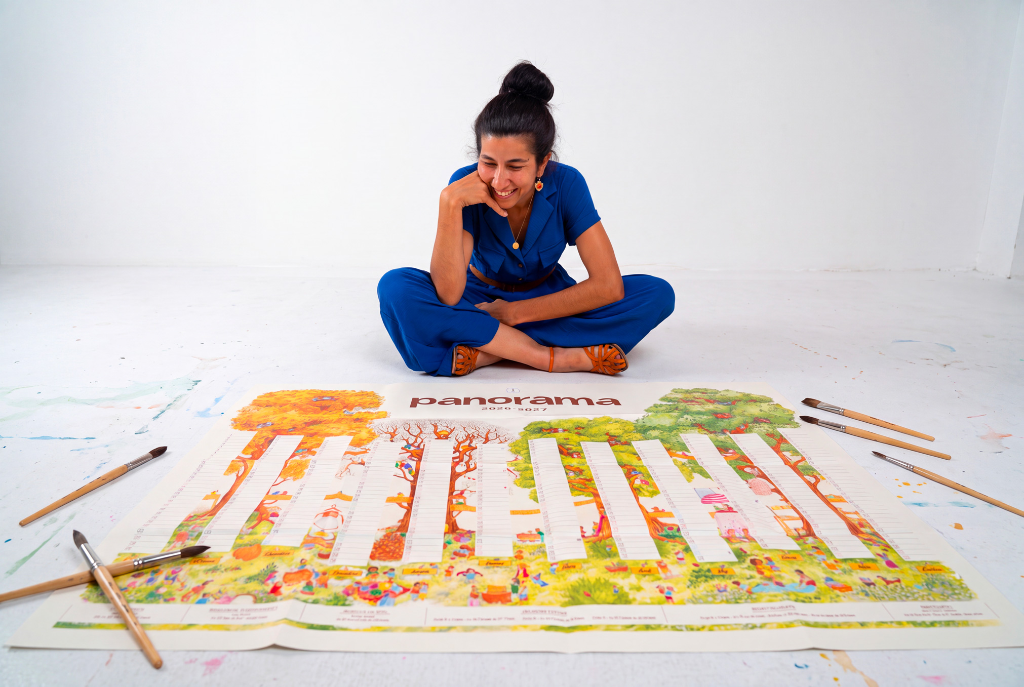 Fleur-Lise dans son atelier avec le Panorama
